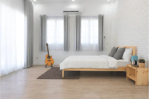 Luxury Vinyl flooring in bedroom