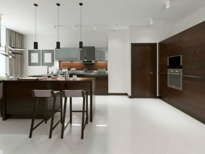 Modern Kitchen with Ceramic Tiles