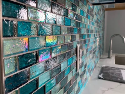 recycled mosaic glass tiles